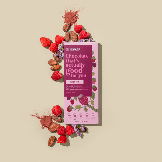 Raspberry Dark Chocolate – Organic, Low Sugar, Antioxidant Rich Treat