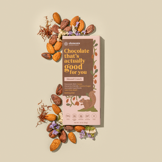 Almond Crunch Dark Chocolate with roasted almonds and rich Ecuadorian cacao