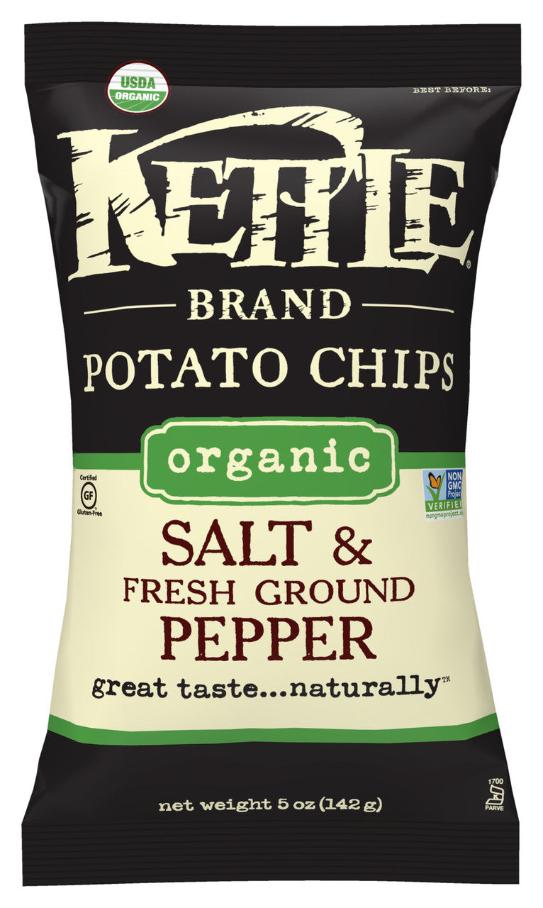 Kettle Chips Salt & Pepper Potato Chips (15x5 Oz)