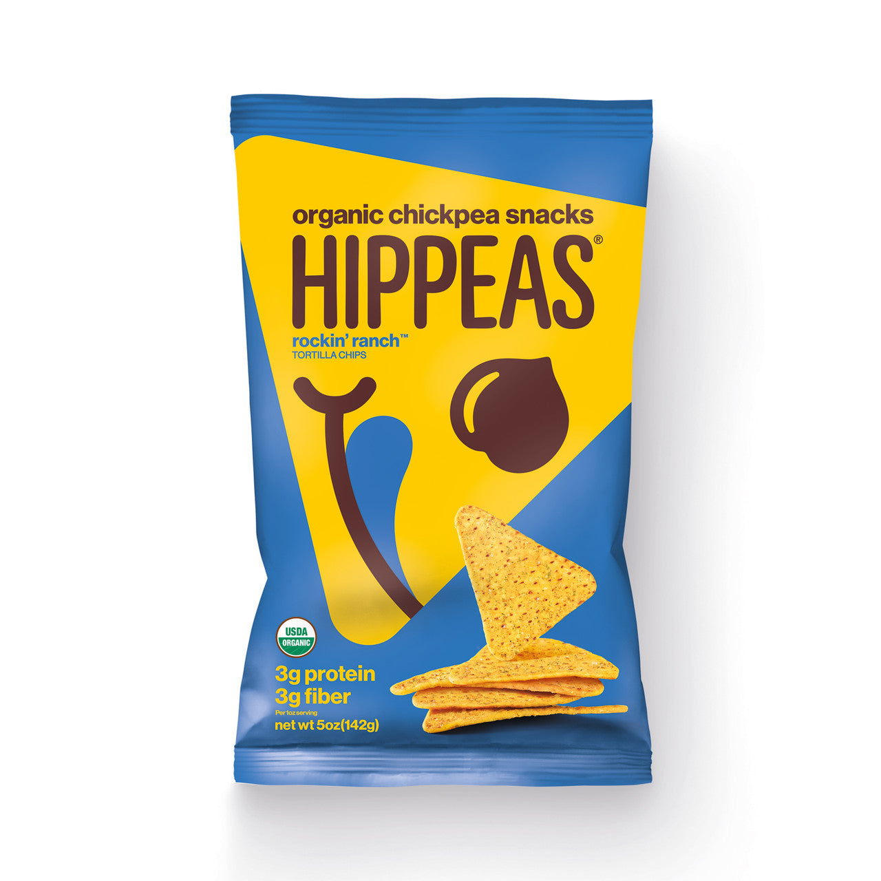 HIPPEAS Organic Chickpea Tortilla Chips Ranch - 12 Pack (5 oz Each) Vegan Protein Snack