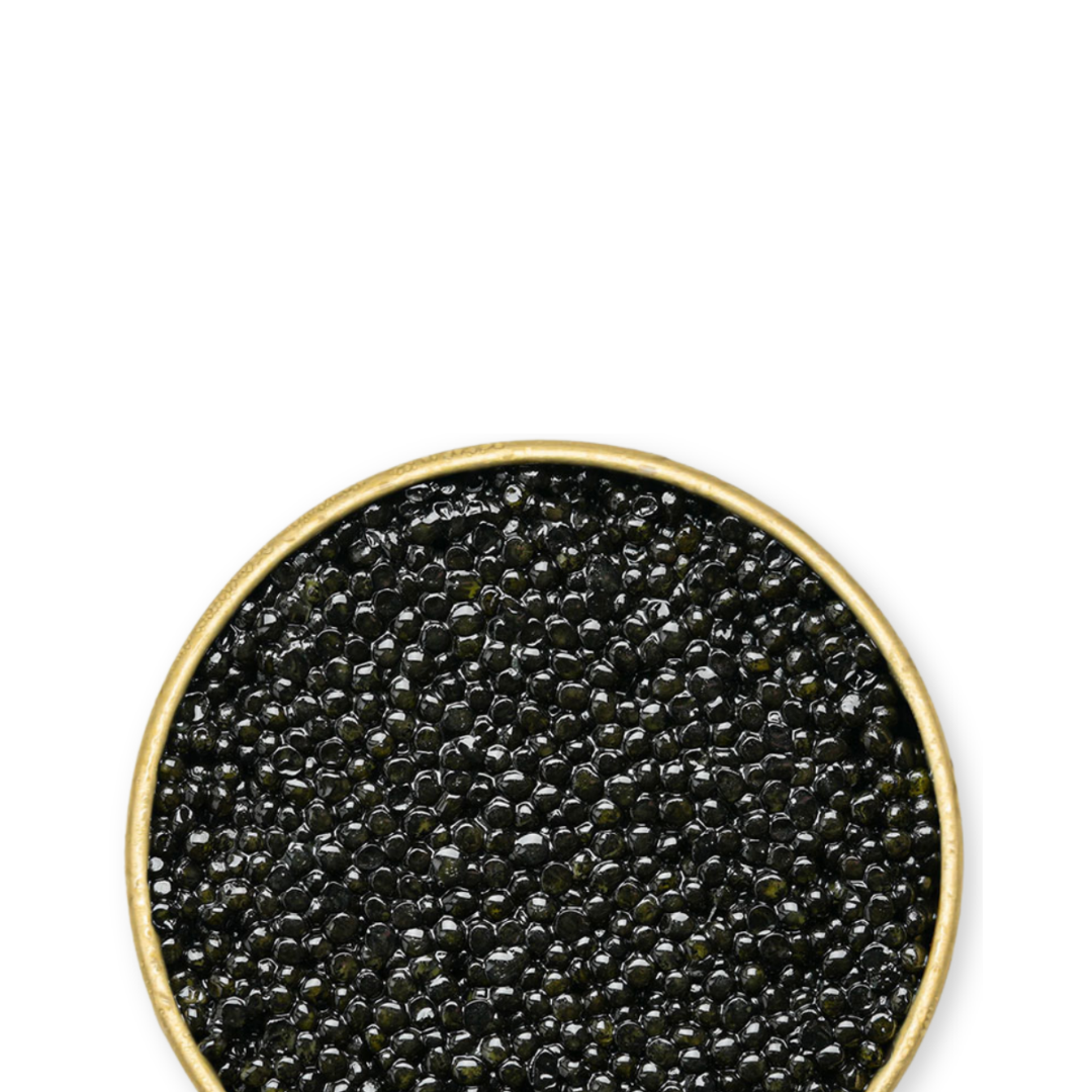 Siberian Sturgeon Caviar with small black pearls, buttery taste, nutty finish
