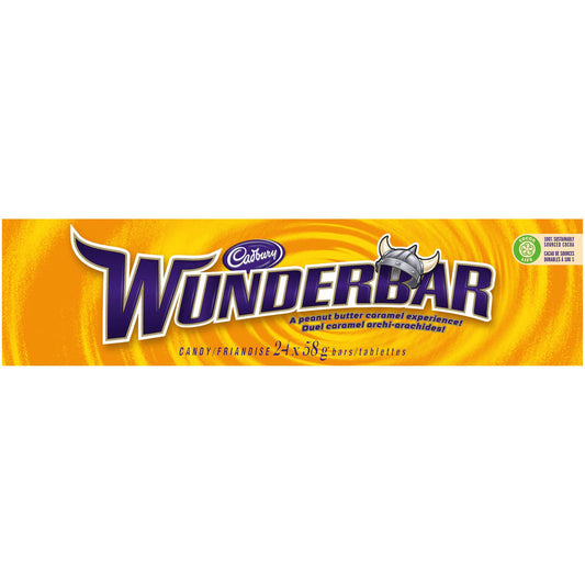 Canadian Cadbury Wunderbar Chocolate Bars - 24x58g Bars