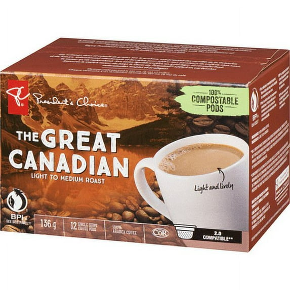 Canadian President's Choice The Great Coffee Keurig Pods 12ct
