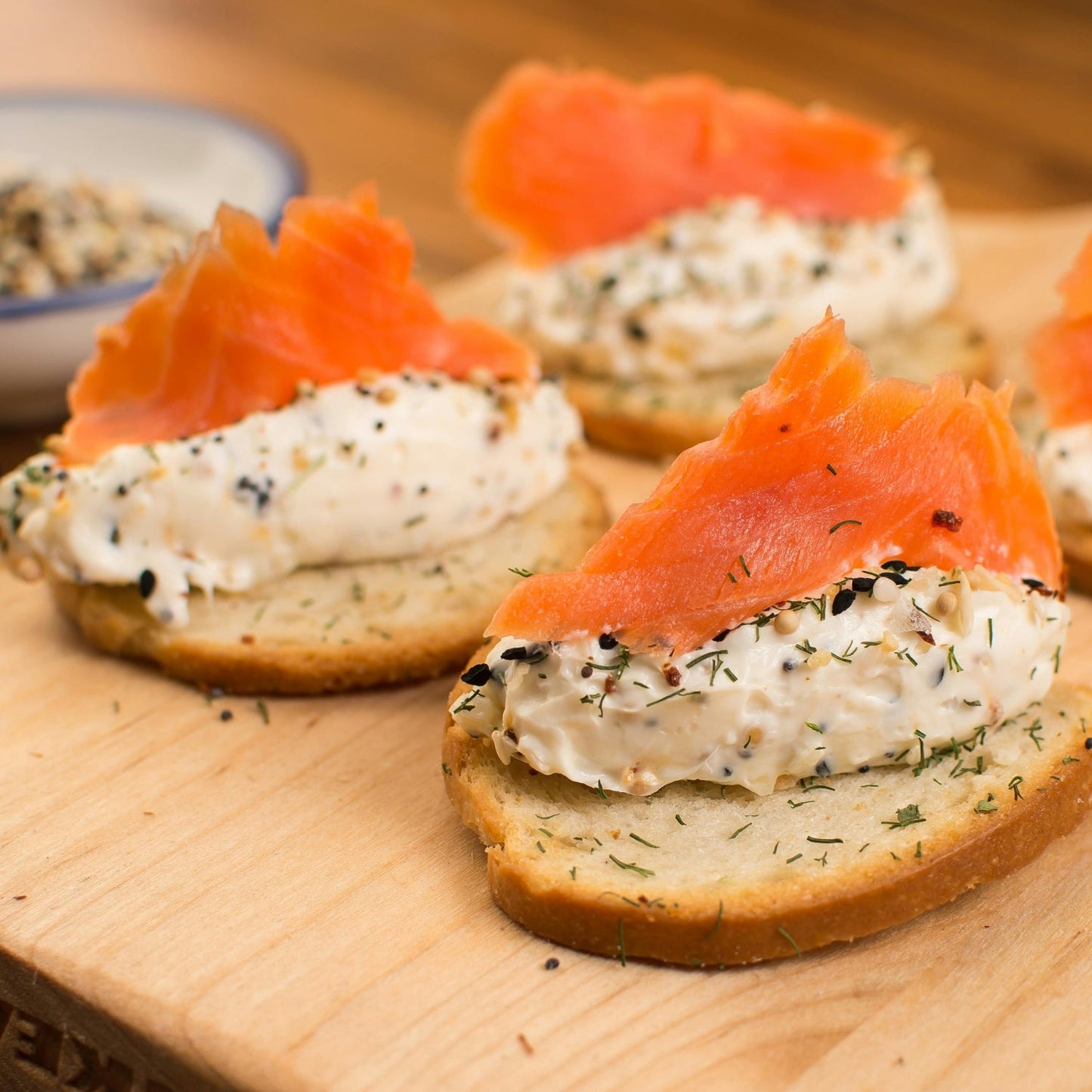 Cold Smoked Norwegian Salmon w/ silky texture and rich, smoky flavor