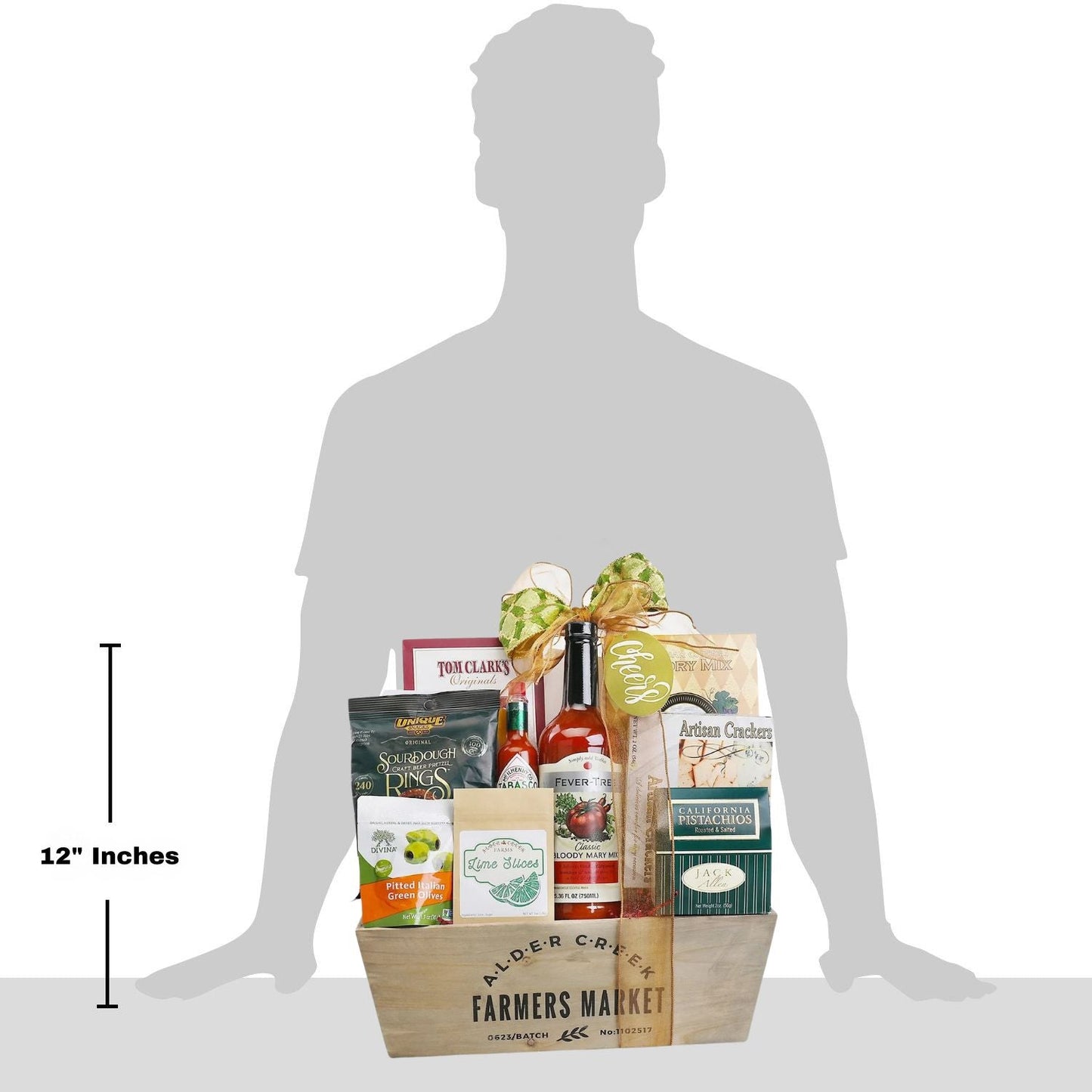 Italian Bloody Mary Gift Mix Basket - Farmers Market Sweet & Spicy Bar Mix