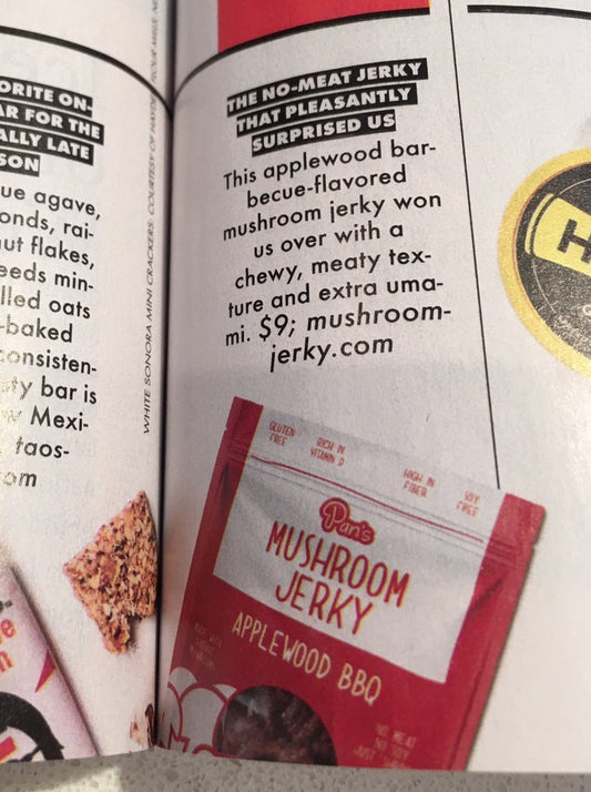 Vegan Applewood BBQ Shiitake Mushroom Jerky – Gluten-Free Snack