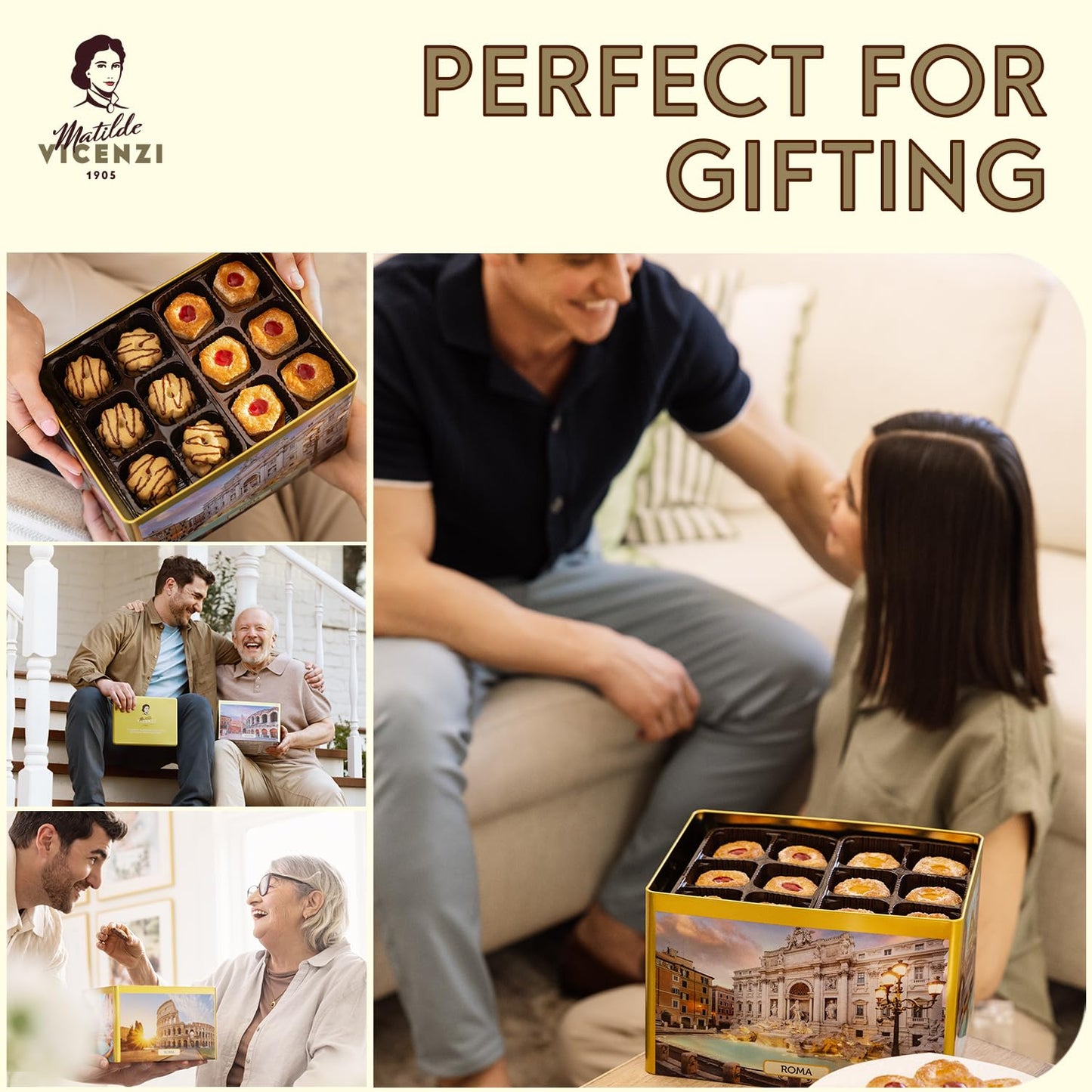 Italian Delicious Nana's Pastries & Cookies – European Variety Pack, 2 Pounds