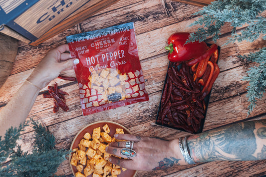 Hot Pepper Cheese Curds - Spicy Fresh Wisconsin Curds with Jalapeño Spice Blend