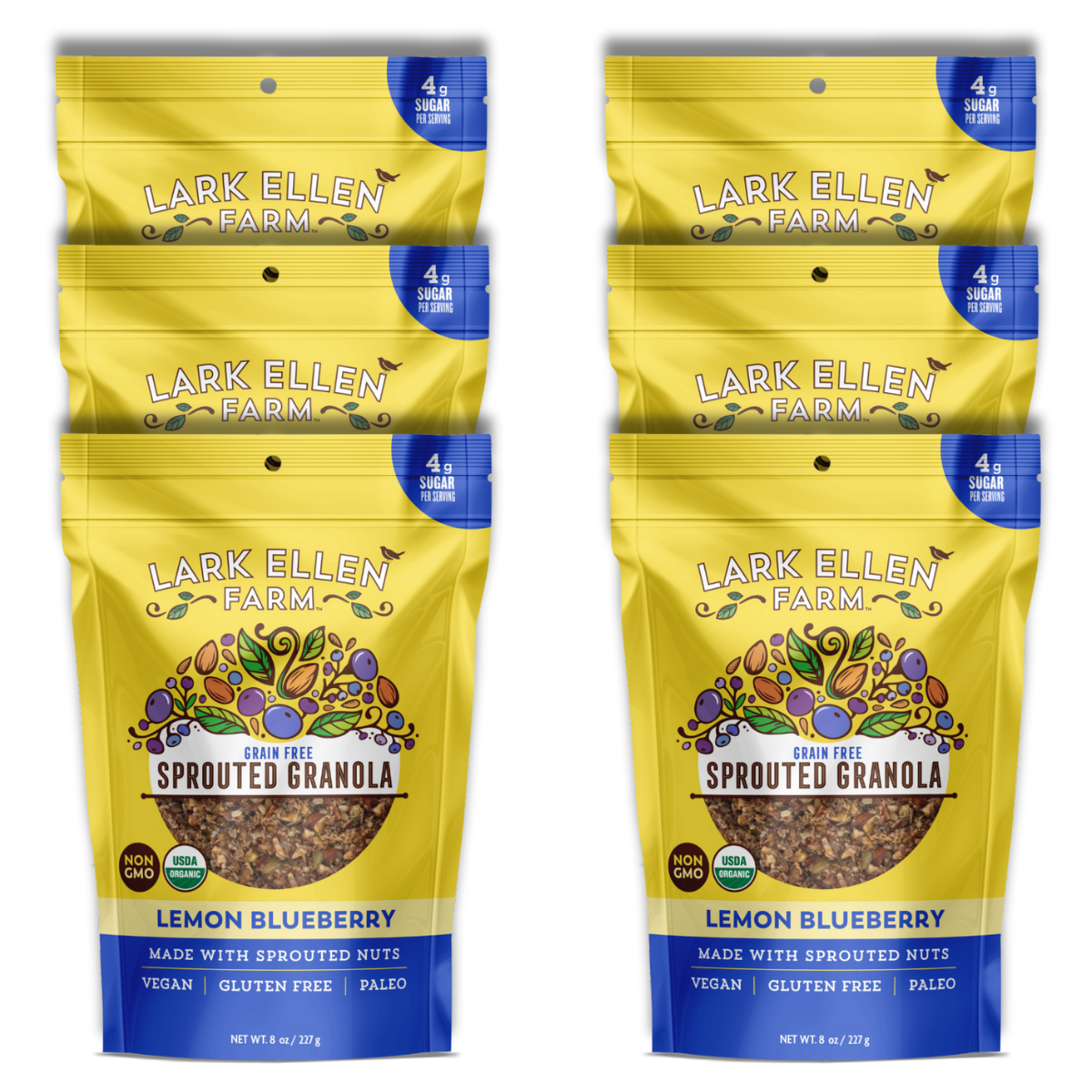 Lemon Blueberry Granola – Grain-Free, Vegan, Gluten-Free, Sprouted Nuts