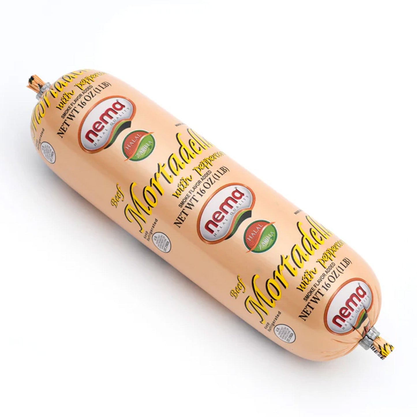 Nema Beef Mortadella with Peppercorn 1lb - Spicy Italian Deli Meat
