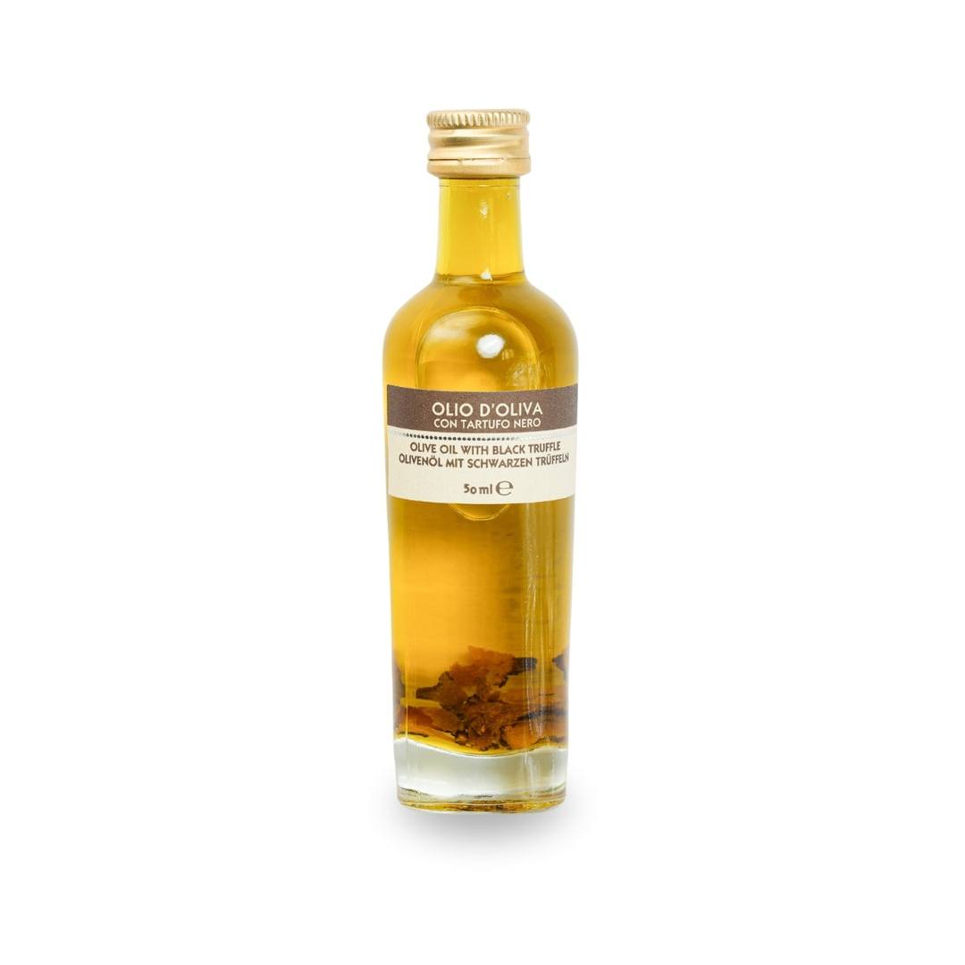 Olive Oil with Black Truffle Chunks for rich, aromatic, gourmet flavor