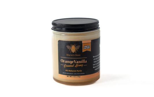 Orange Vanilla Creamed Honey – 6oz of smooth, citrusy, sweet spread