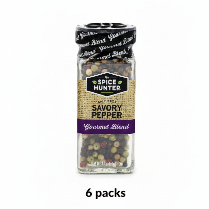 Spice Hunter Pepper Savory Blend Whole - Gourmet Peppercorns - 6 Packs
