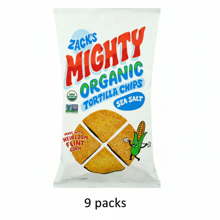 ZACK`S MIGHTY Zack's TORT Chips Sea Salt - 9 Pack