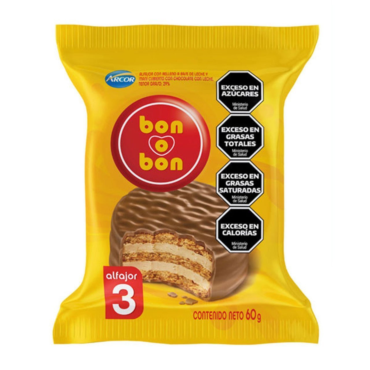 Argentina's Bon o Bon Triple Alfajor – Peanut Butter Milk Chocolate - 2