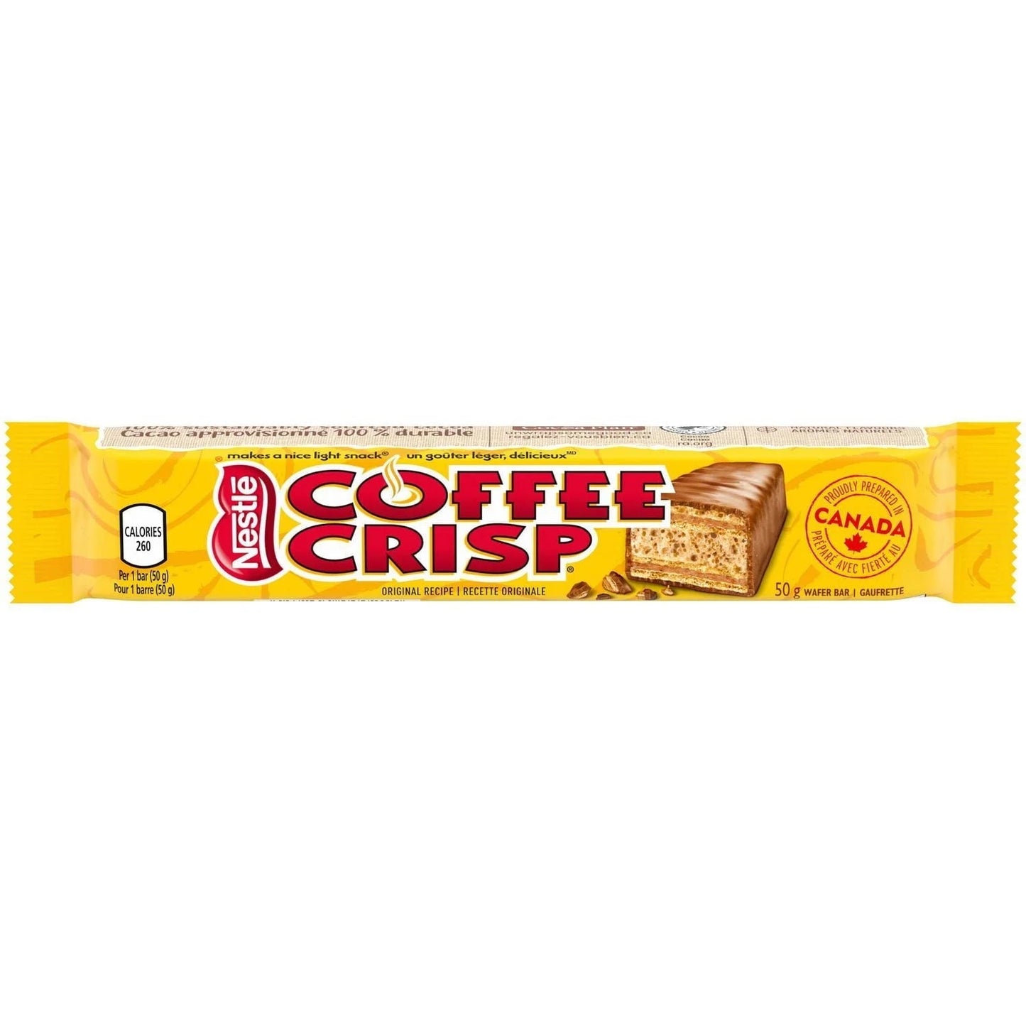 Canadian Coffee Crisp Chocolate Bar 4 x 50gram Bars - Taste The Planets