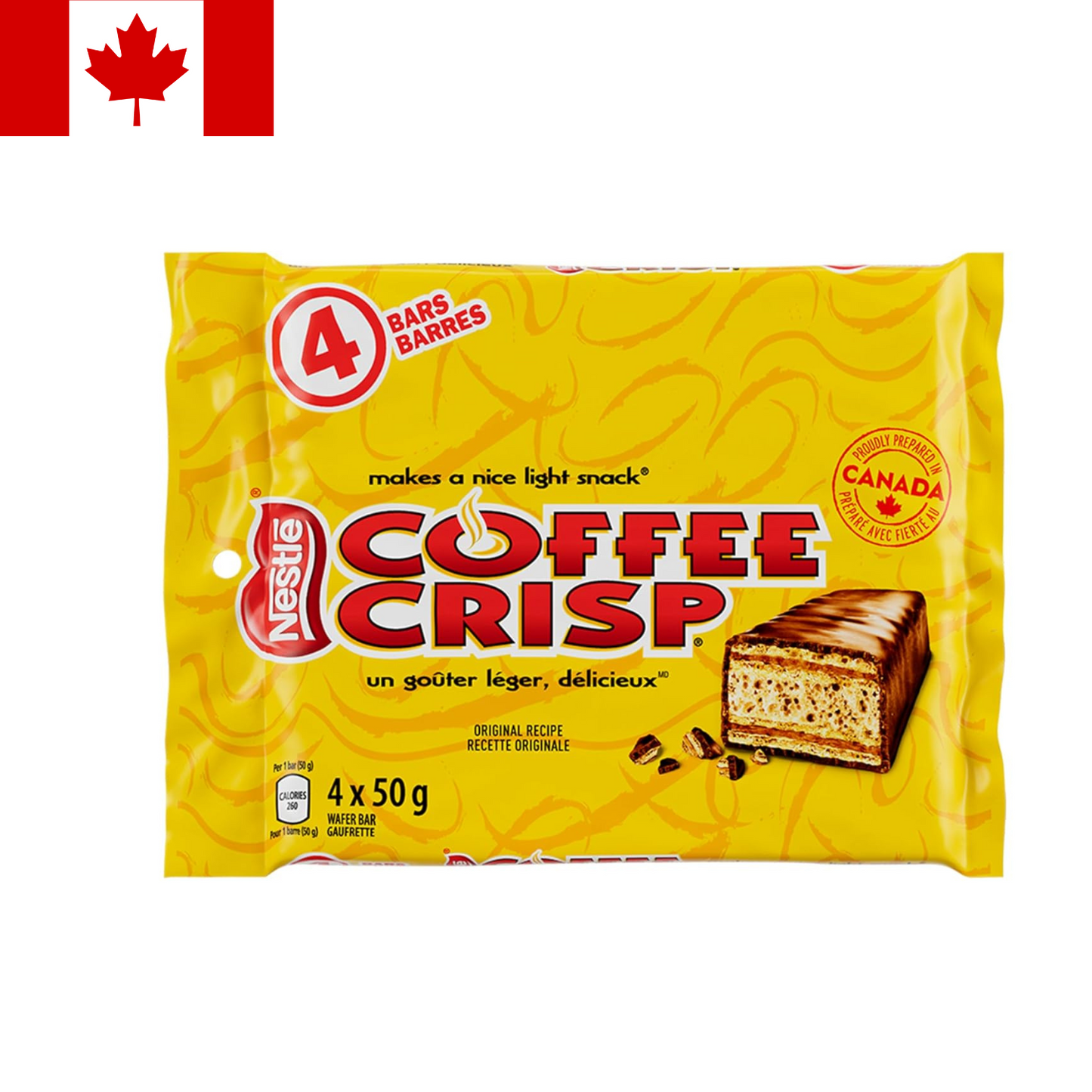Canadian Coffee Crisp Chocolate Bar 4 x 50gram Bars