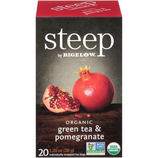 Bigelow Tea Steep Organic Green Tea with Pomegranate (6x20 BAG )