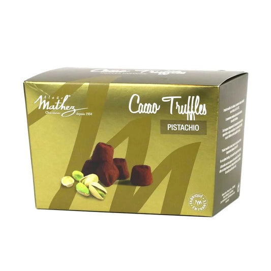 French Mathez Chocolate Truffles Variety - Chocolates and Pistachio 8.8oz Box - Taste The Planets