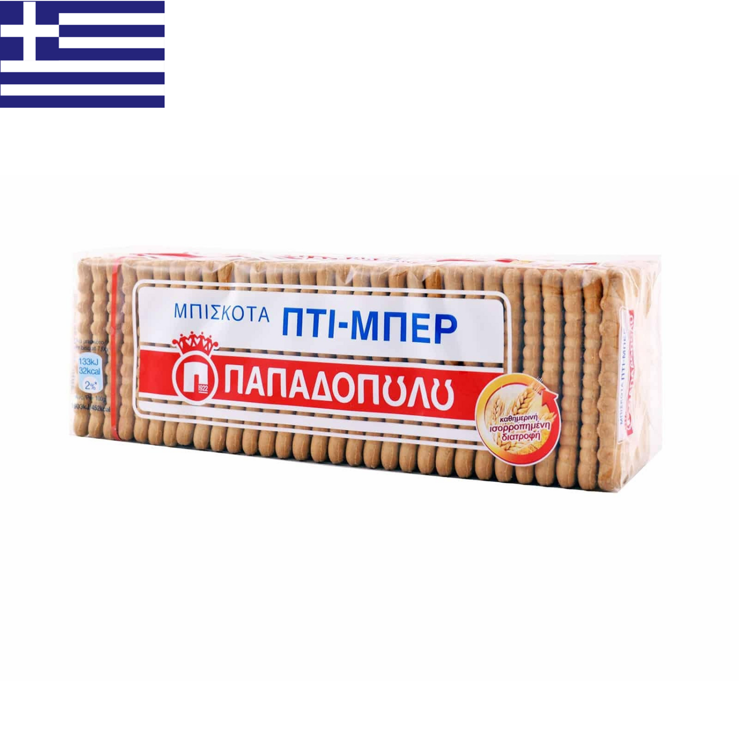 Greek Butter Cookies – Papadopoulos Petit Beurre Biscuits (225g Pack)