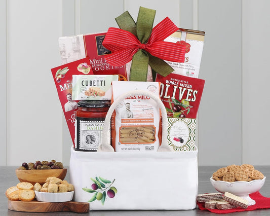 Taste of Italy Gourmet Gift Basket – Italian Snacks, Pasta, Sauce & Treats