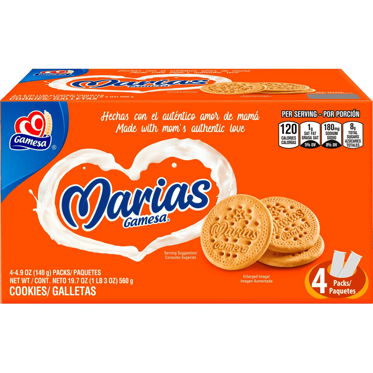 Mexican Gamesa Marias Cookies, 4.9 oz, 4 - Count (Single Pack or 2 - Pack) - Taste The Planets