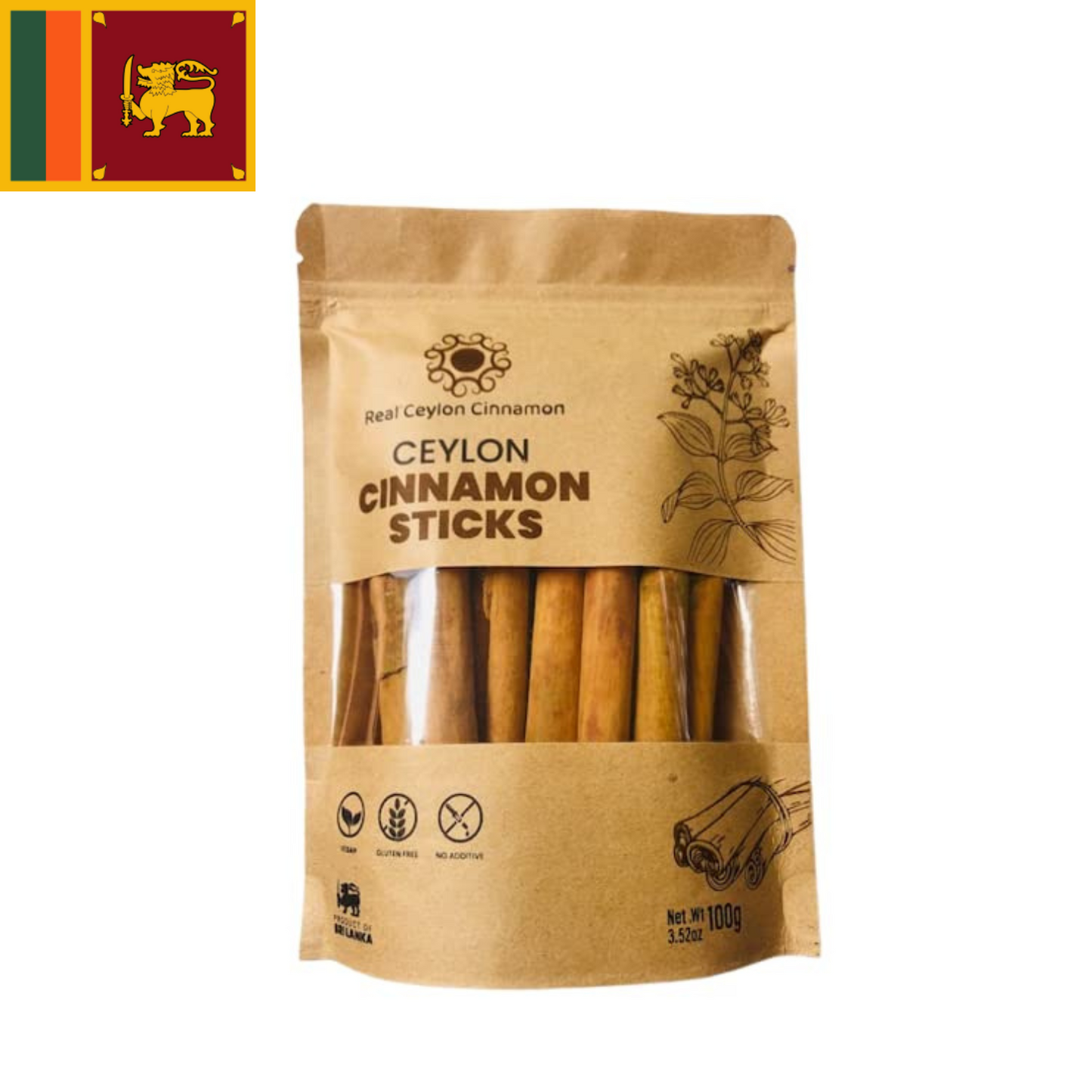 Sri Lankan Pure Fresh Cinnamon Sticks - 100g Pack | Taste The Planet