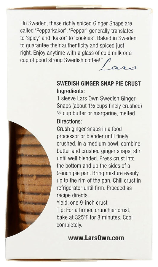 Swedish Lars Own Gingersnap Cookies – Crispy, Spiced Delights, 10.6 oz Box - Taste The Planets
