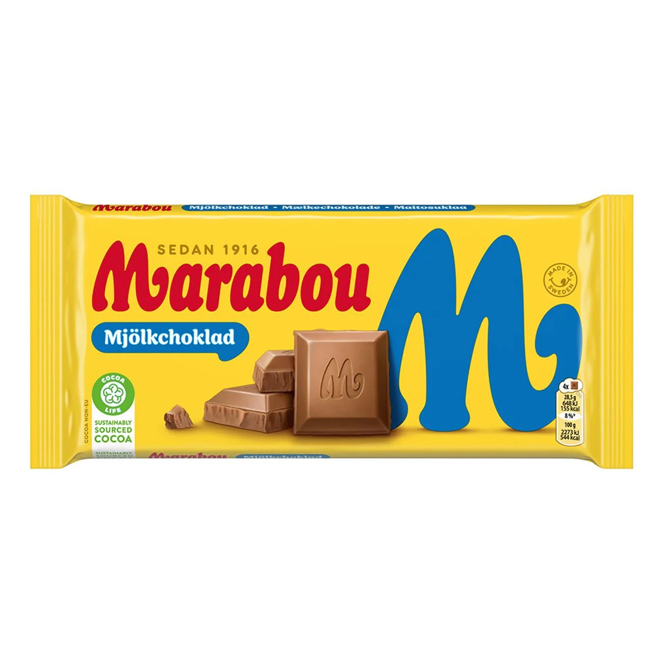Swedish Marabou Milk Chocolate Bar – Creamy European Chocolate 3.52 oz - Taste The Planets