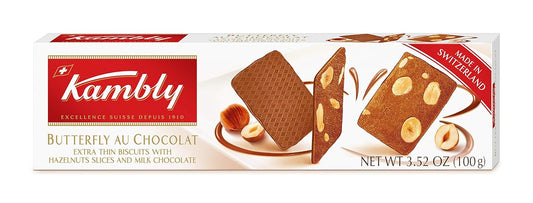 Swiss Kambly Butterfly au Chocolat – Delicate Butter Cookies with Chocolate, 3.5 oz - Taste The Planets