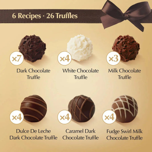 Swiss Lindt & Sprüngli Gourmet Chocolate Truffles Gift Box 26 PCS, 14.7 oz. - Taste The Planets