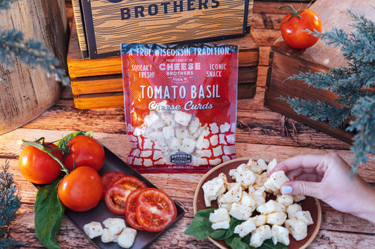 Tomato Basil Cheese Curds - Fresh Wisconsin Curds with Garden Herb Flavor