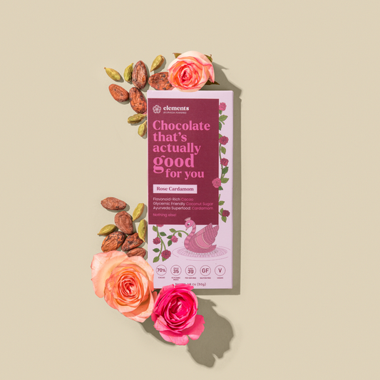 Rose Cardamom Dark Chocolate – Organic, Low Sugar, Decadent Treat