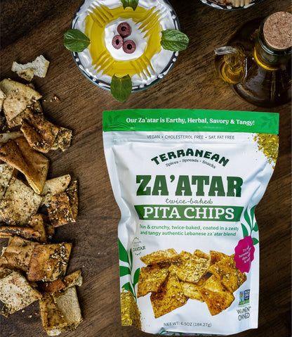 Crunchy Lebanese Za’atar Pita Chips – Vegan, Low-Fat, Authentic