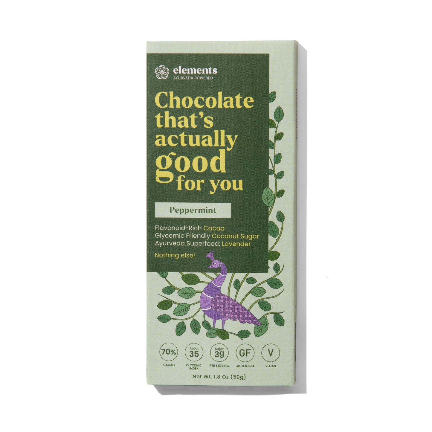 Peppermint Lavender Dark Chocolate – Organic, Low Sugar, Luxurious Treat