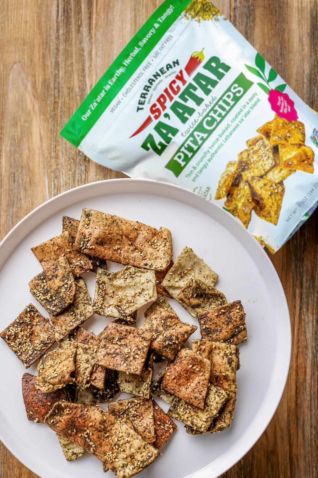 Crunchy Lebanese Za’atar Pita Chips – Vegan, Low-Fat, Authentic