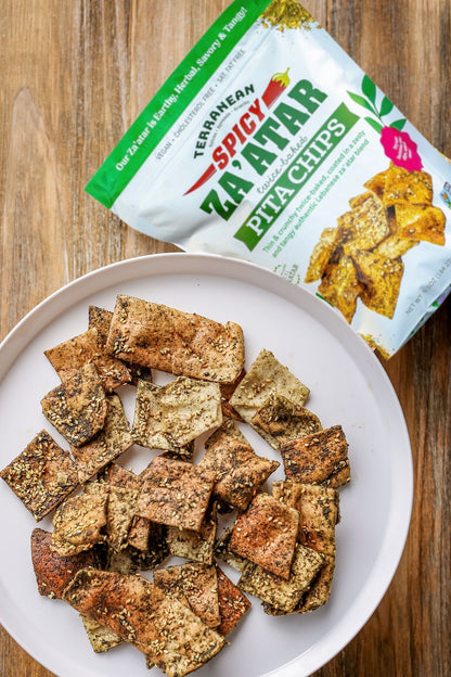 Crunchy Lebanese Za’atar Pita Chips – Vegan, Low-Fat, Authentic
