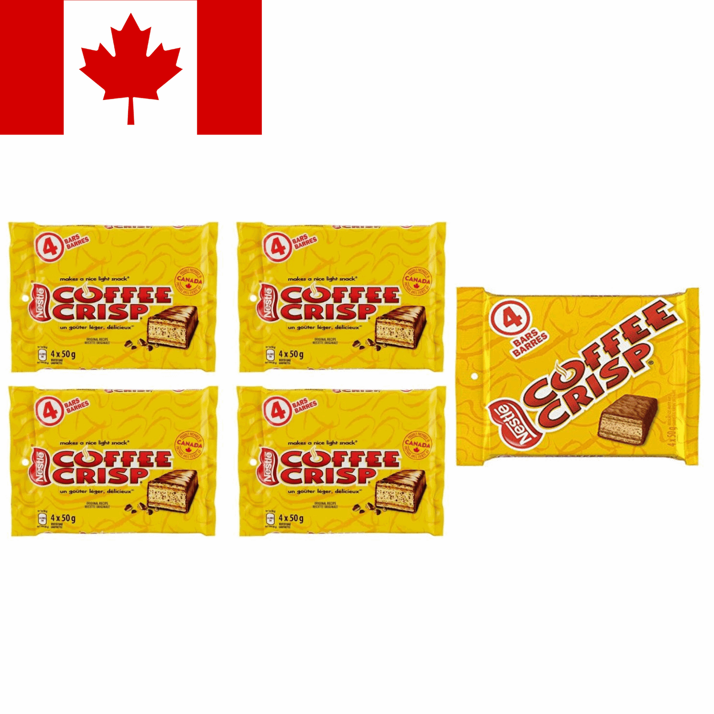 Coffee Crisp Chocolate Bar - Canadian Nestlé Coffee Wafer 1 / 20 Bars | Taste The Planets 