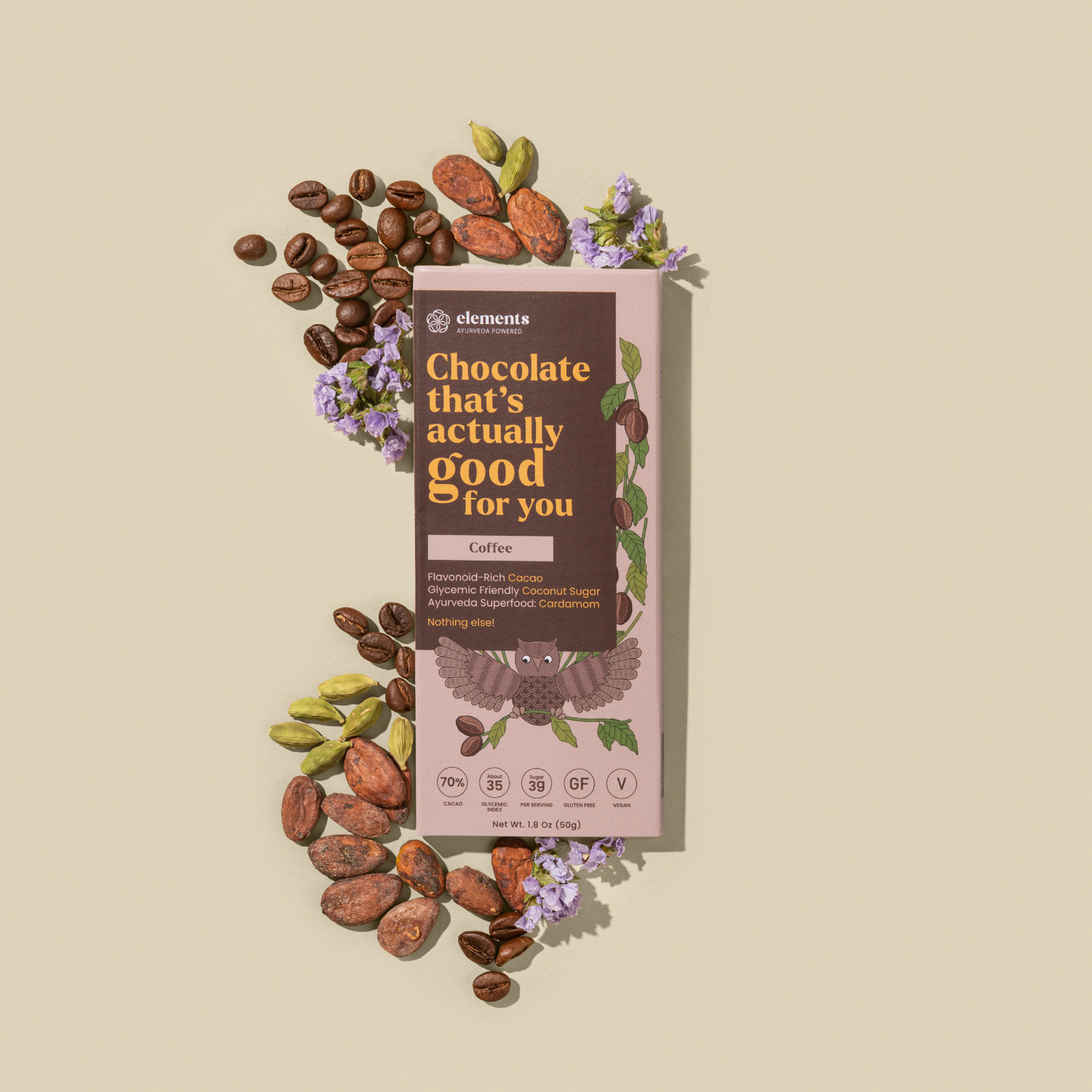 6x 70% Dark Raw Chocolate Collection with superfoods, fair-trade cacao