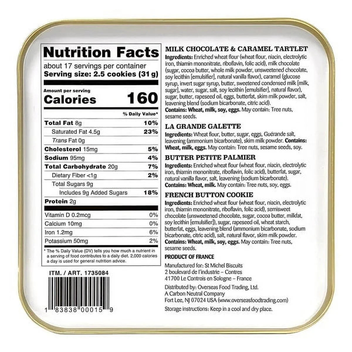 French St Michel Cookie Collection – 17.9 oz | Authentic French Biscuits