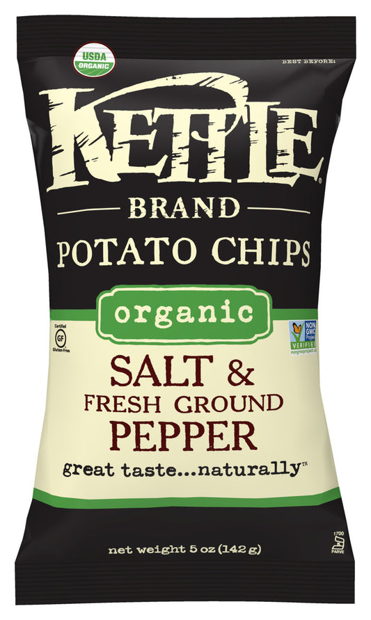 Kettle Chips Salt & Pepper Potato Chips (15x5 Oz)