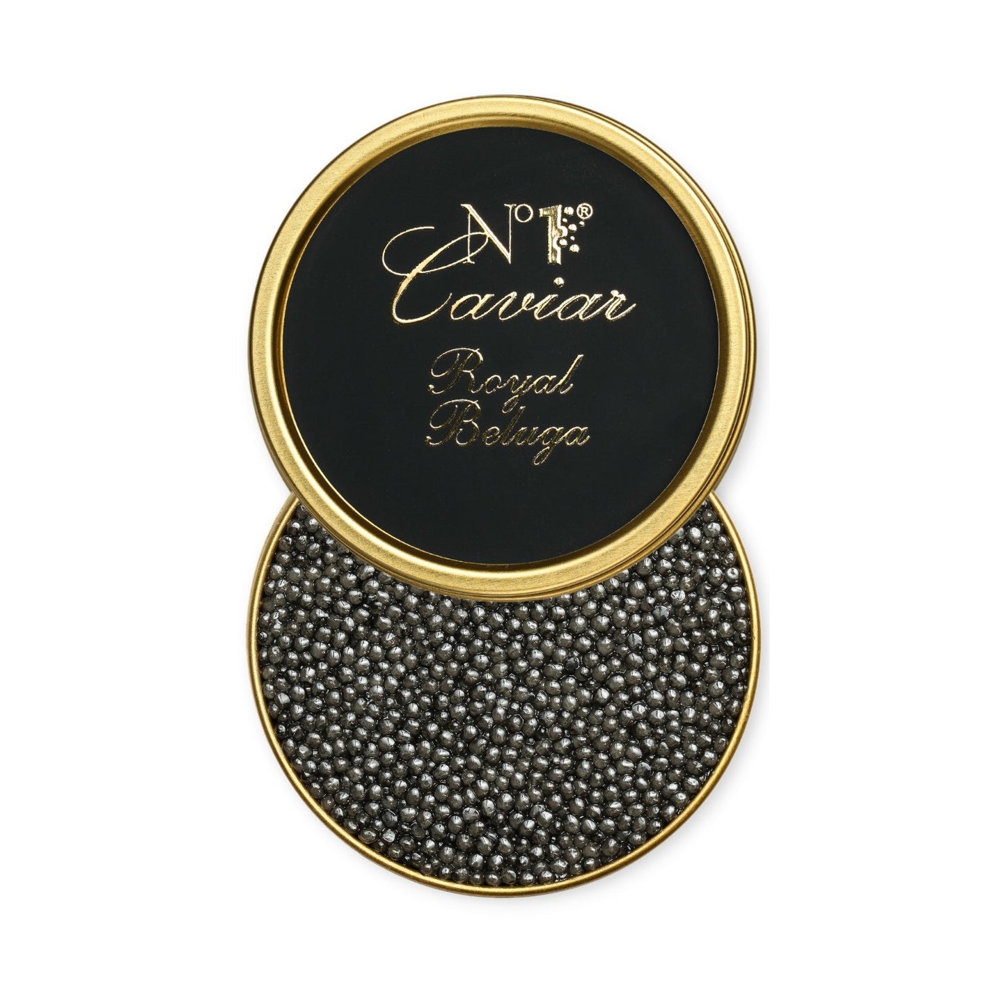 Russian Royal Beluga Caviar w/ large, creamy pearls and rich nutty flavor