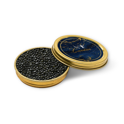 Siberian Sturgeon Caviar with small black pearls, buttery taste, nutty finish