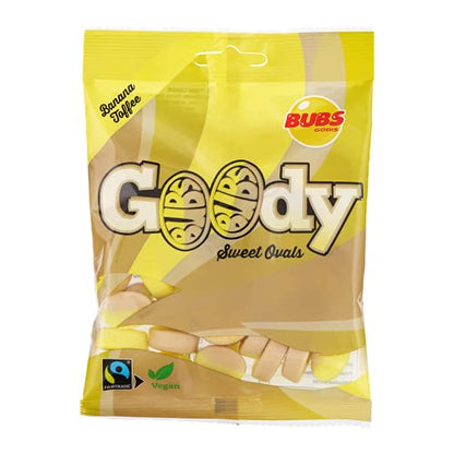 Swedish Bubs Goody Sweet Ovals Candy – Banana Flavored 90g