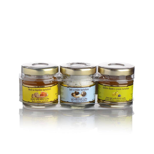 Mini Truffle Set: Honey, Sea Salt & Pear Jam with luxurious truffle flavor