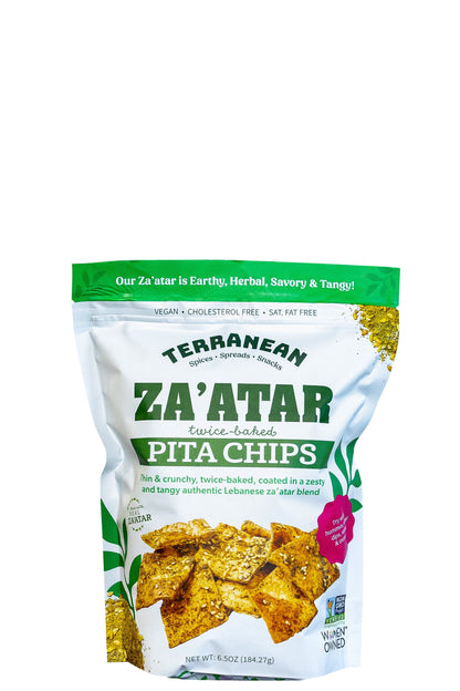 Crunchy Lebanese Za’atar Pita Chips – Vegan, Low-Fat, Authentic
