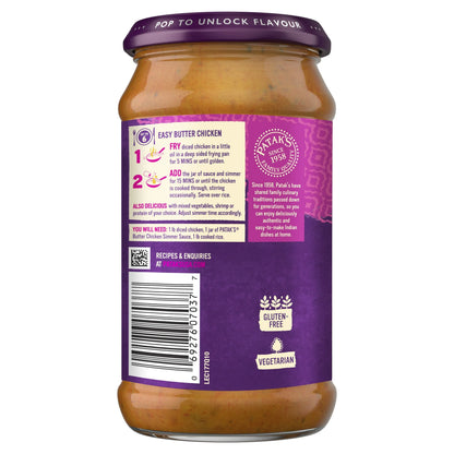 Indian Patak's Butter Chicken Simmer Sauce, 15 oz – Authentic Indian Cooking Made Easy