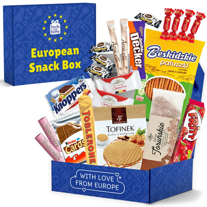 International Snack Box – European Snack Collection (22 Treats) from Italy, Germany, UK & More | Curated Foreign Snack Adventure