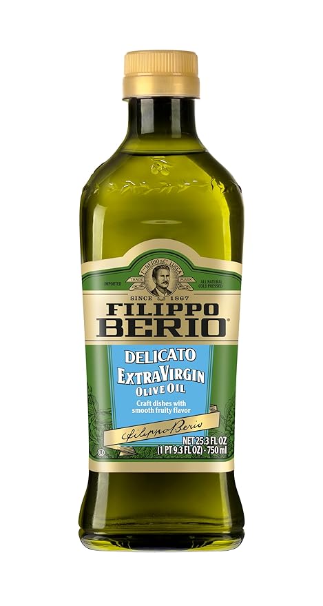 Itallian Filippo Berio Extra Virgin Olive Oil, Delicato - 25.3 Oz