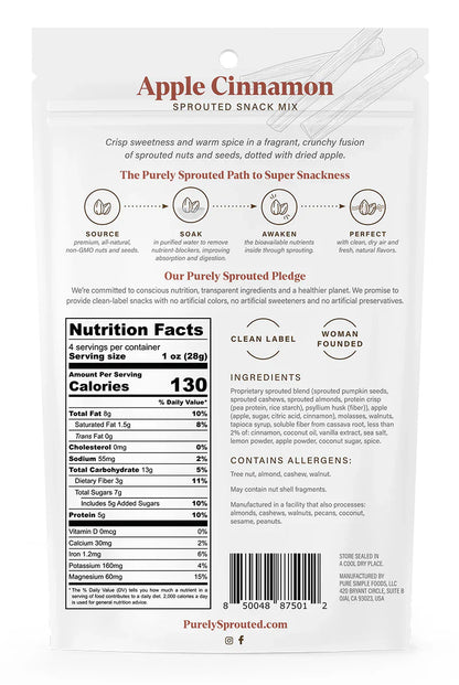 Sprouted Apple Pie Trail Mix – Vegan, Gluten-Free, Protein-Packed Snack